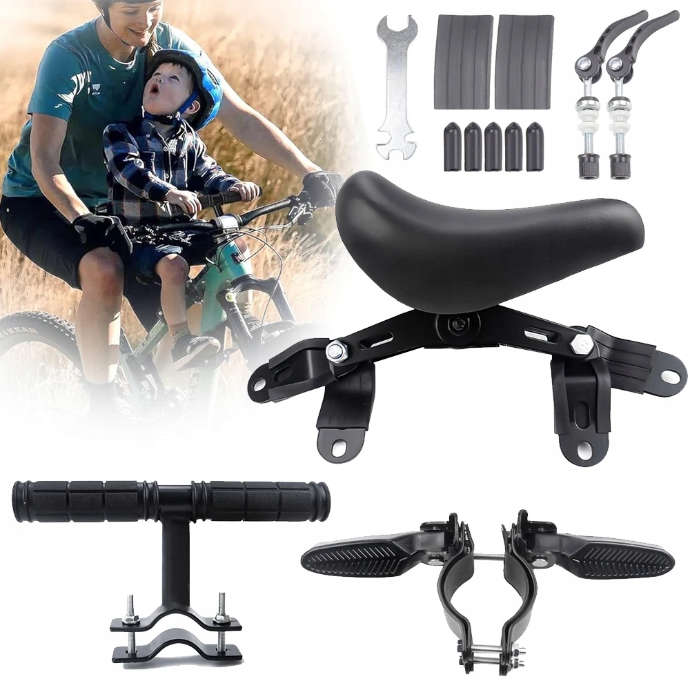 Přední sedadlo na kolo Dětské sedlo Přední sedadlo černé