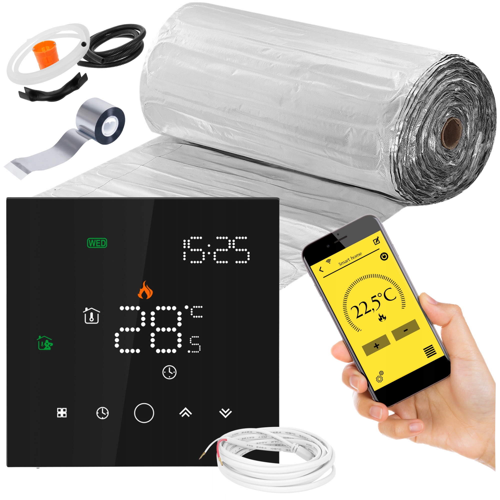 Set Vykurovacia podložka pod panely MAL-160W/m² 12 m²