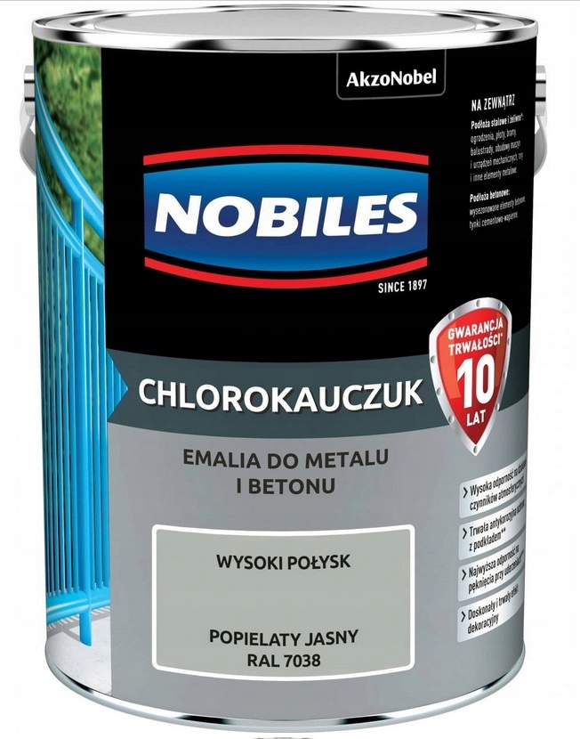 

Farba Nobiles Chlorokauczuk- popielaty jasny, 5l
