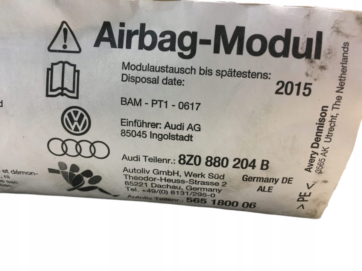 airbag airbag spolujezdce AUDI A2 8Z0880204B