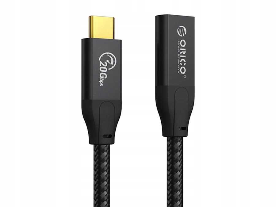 Kabel Usb 3.2 Usb-c Usb-c 100W 20Gbs 4K przedłużacz 1,0m Orico