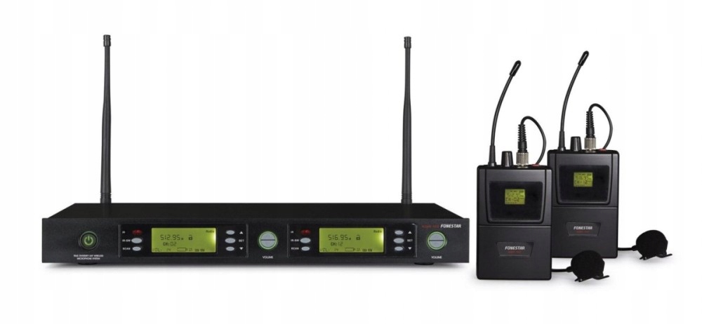 Fonestar MSH-895-512 2-kanálový mikrofónový systém Uhm s dvoma mikrofónmi