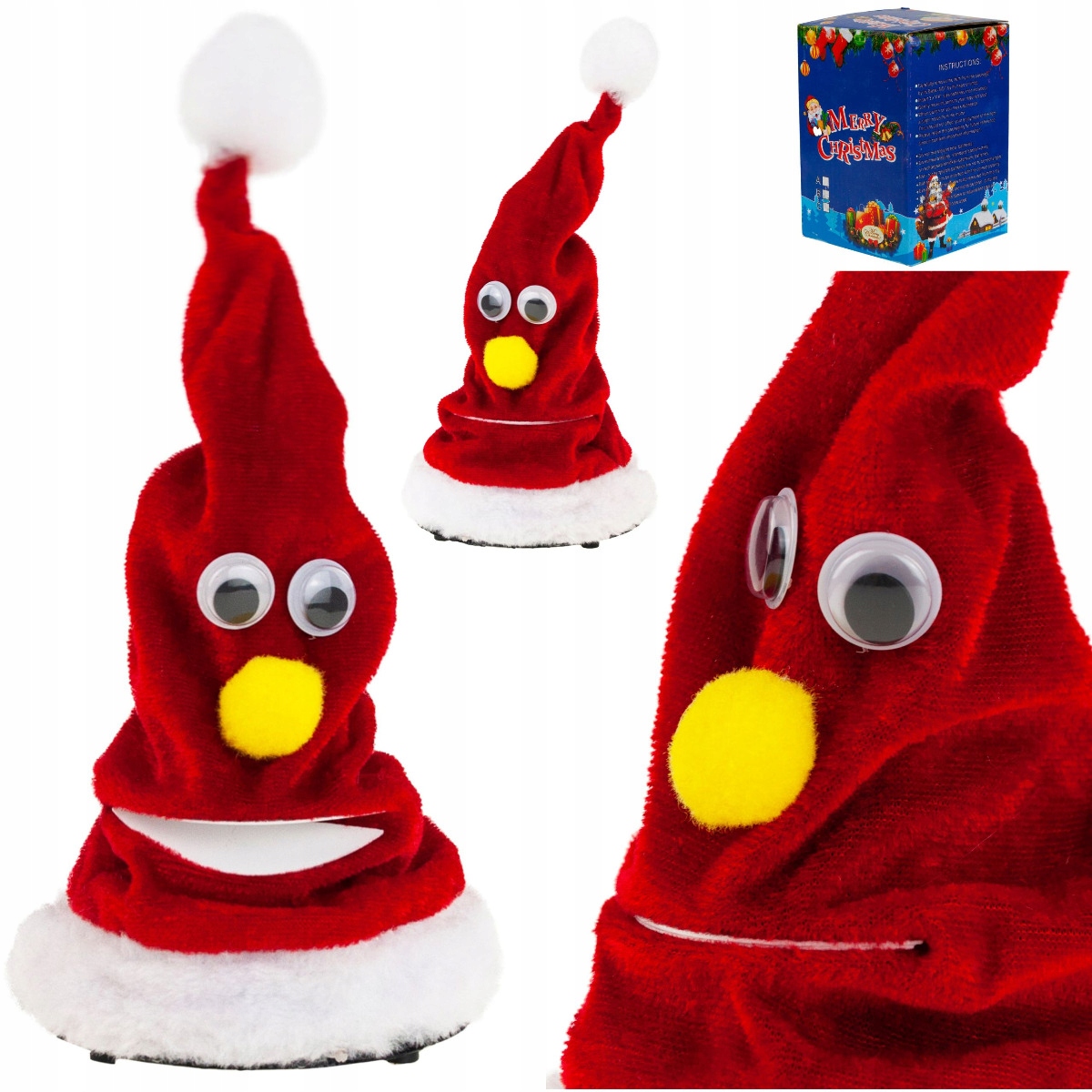 

Czapka Mikołaja Grająca Tańcząca Śmieszna Święta