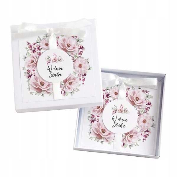 

Kartka w Pudełku na Ślub Biała ślubna