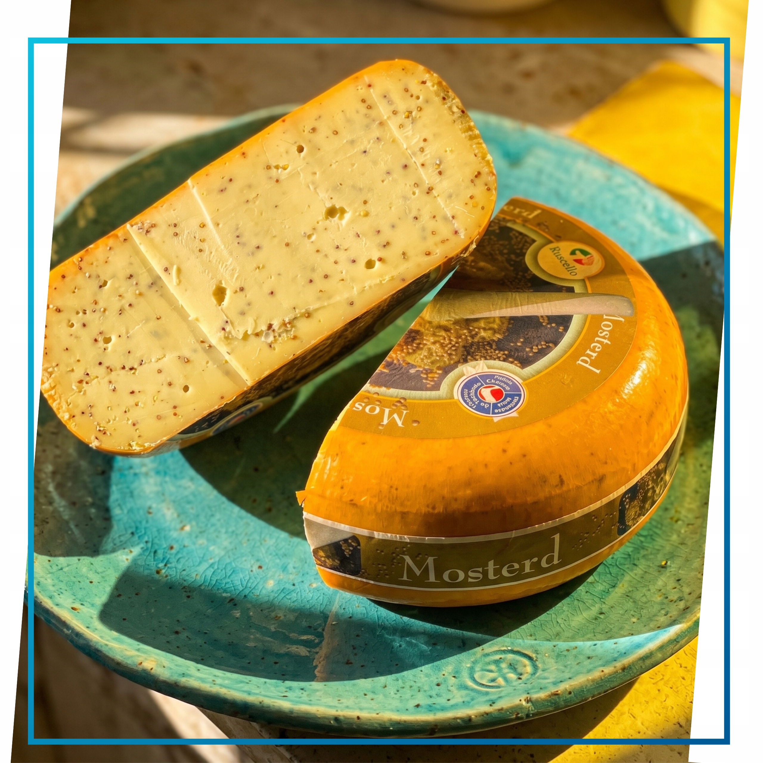 Holenderski Ser Gouda Ruscello Z Musztardą Krowi Dojrzewający 1 kg Flomaro