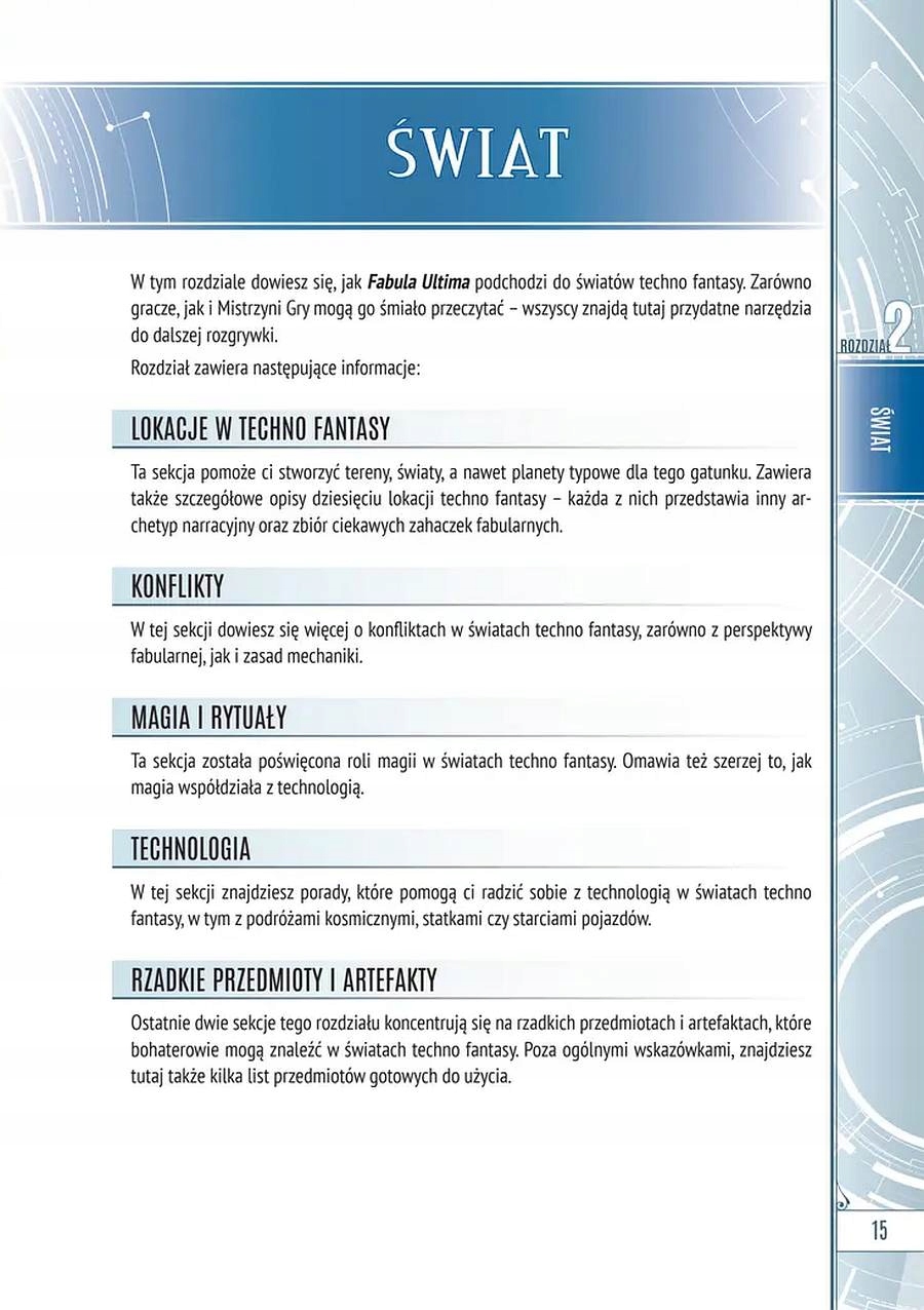 FABULA ULTIMA pl x4 Starter P Podstawowy Atlas High Techno Fantasy zakładka Wydawca Black Monk Games