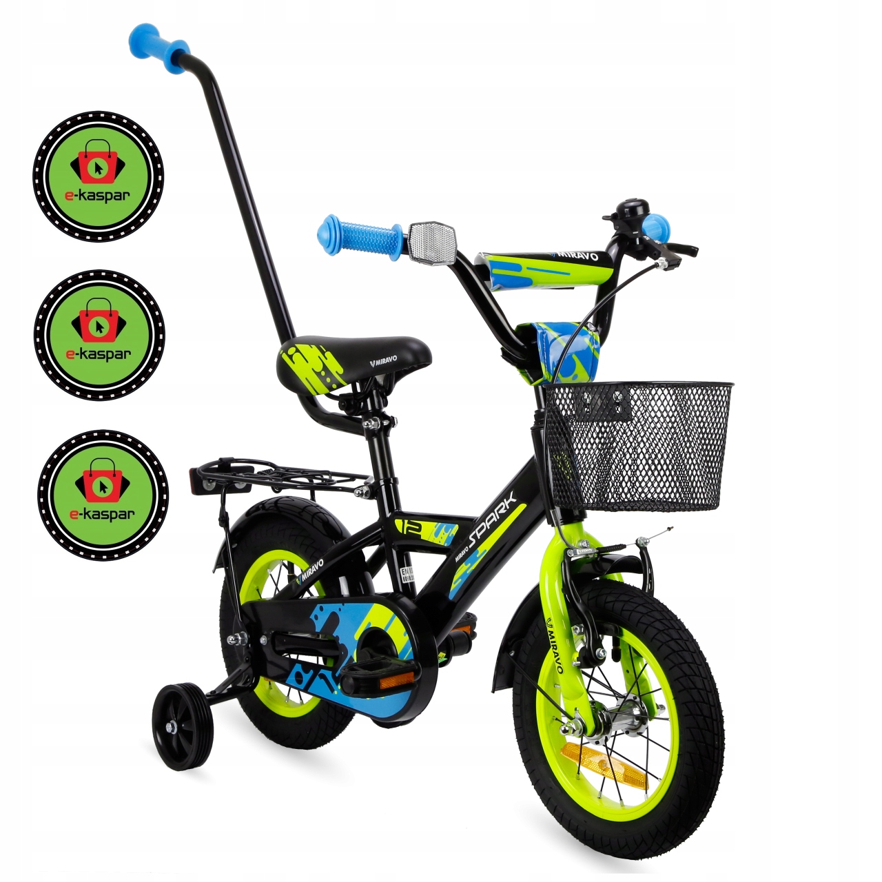 Rowerek Dziecięcy 12 Cali Rower Dla Chłopca Koszyk I Prowadnik