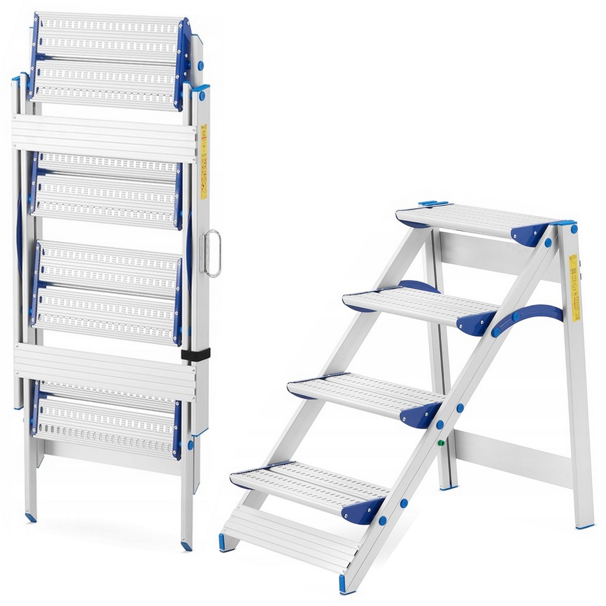 Premium Žebřík žebřík schůdky Stolička hliník 4 stupně 293 cm 150 kg