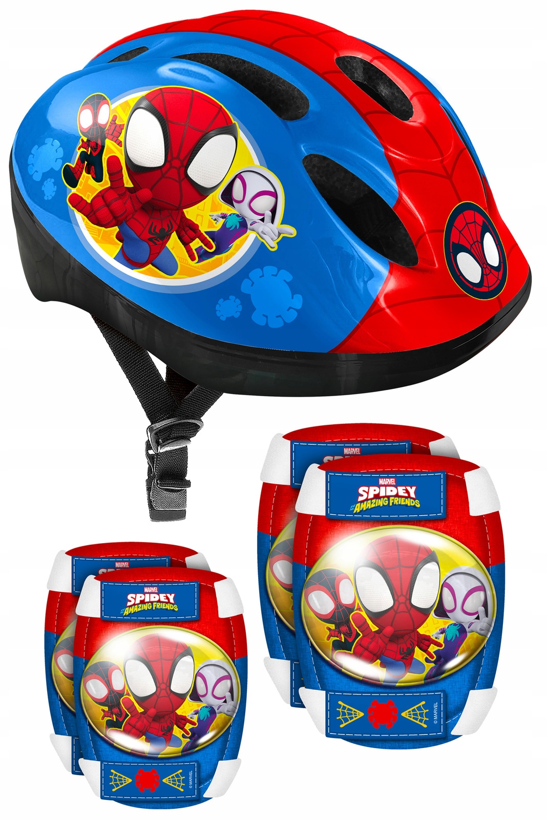 Spiderman Spider Zestaw Kask 4 Ochraniacze Rower