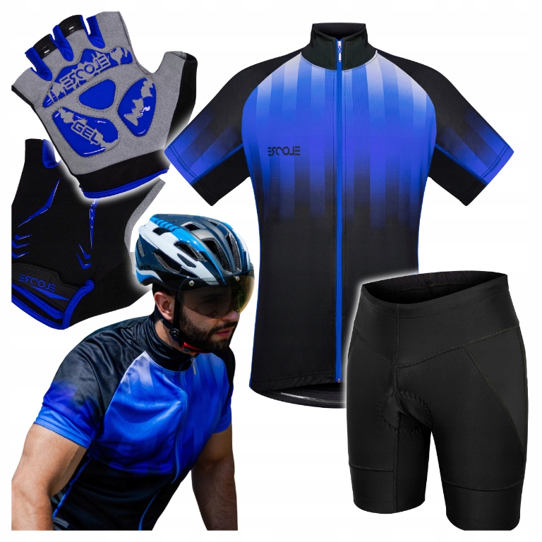 Cyklistický set Pánské cyklistické oblečení vel 3XL Tričko Kraťasy s vložkou