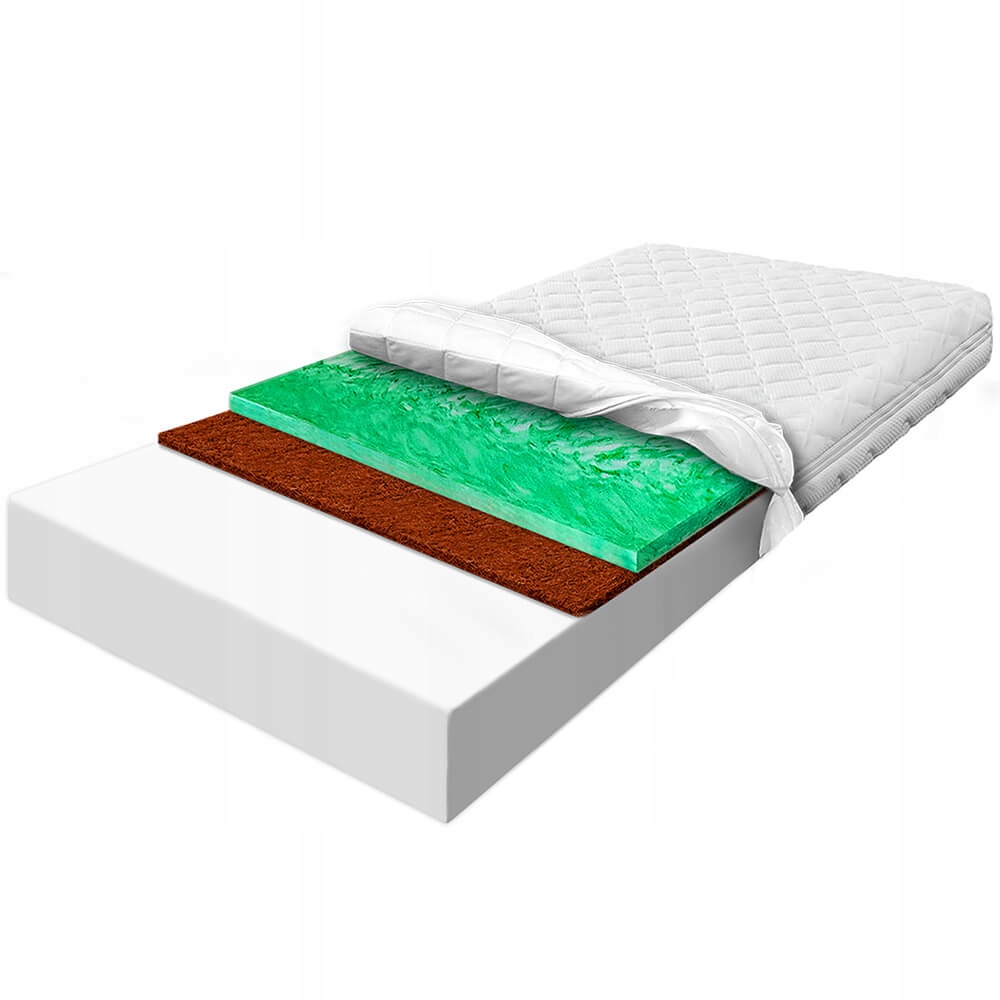 Penový matrac 80x180 verde kokosová rohož s výstužou 10 cm z peny H1