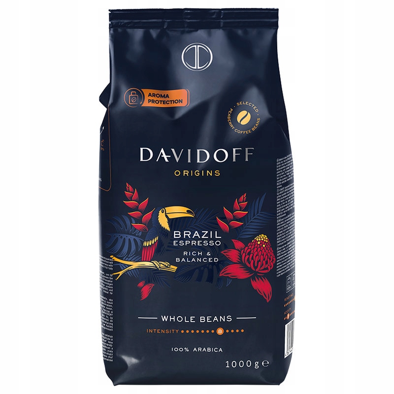 Levně Káva zrnková Arabica Davidoff Origins Brazil 1000 g