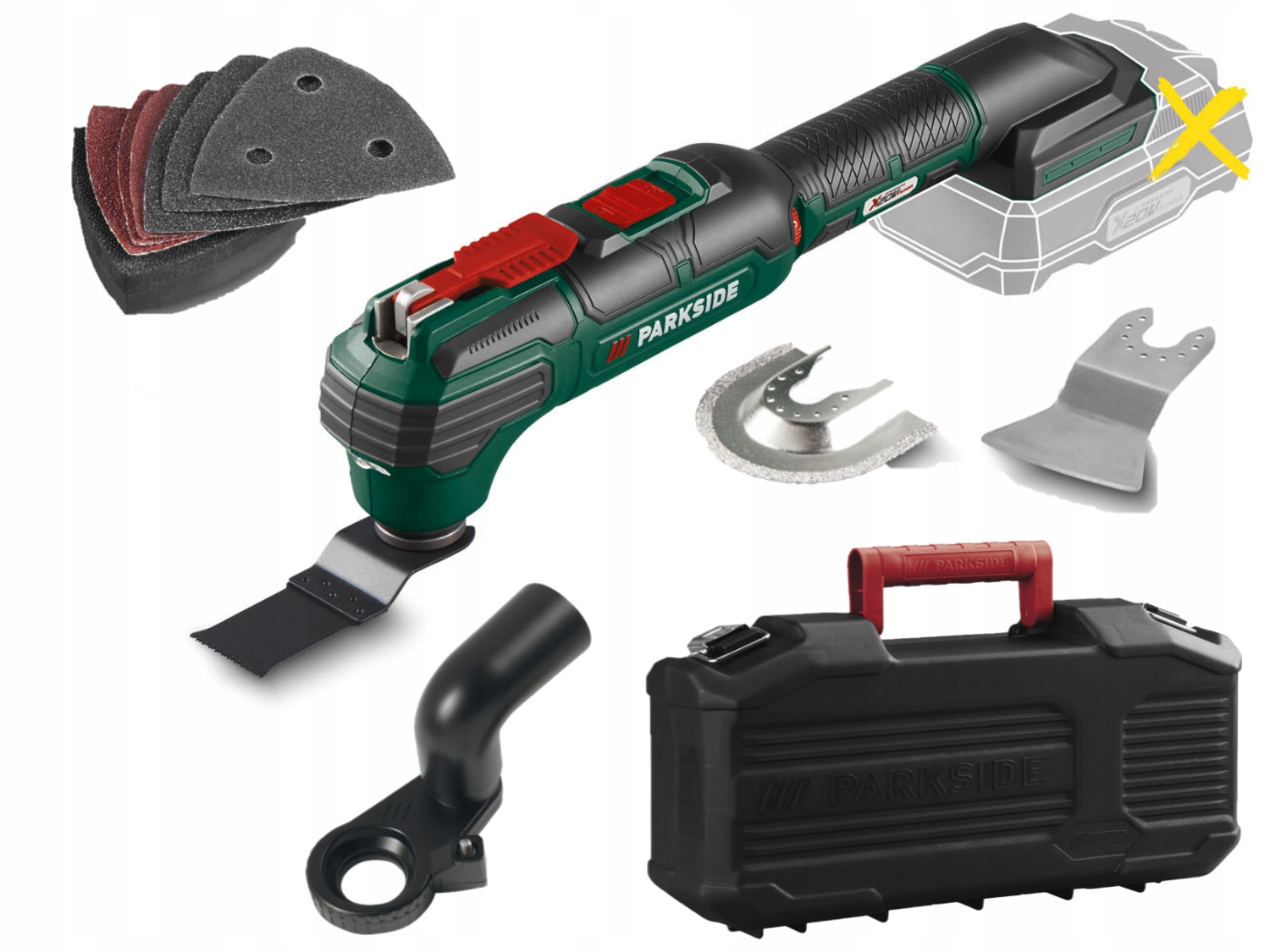 Urządzenie Wielofunkcyjne Szlifierka Renowator Parkside Walizka Zestaw