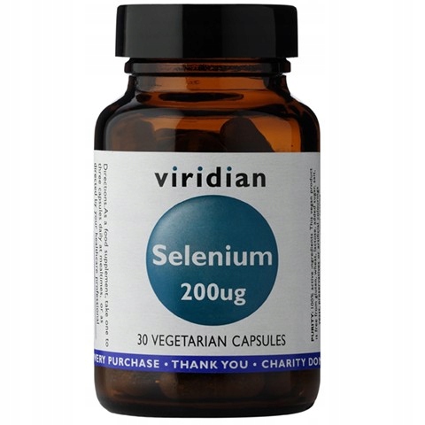 Selen 200ug 30 kapsułek Viridian 100% Naturalny