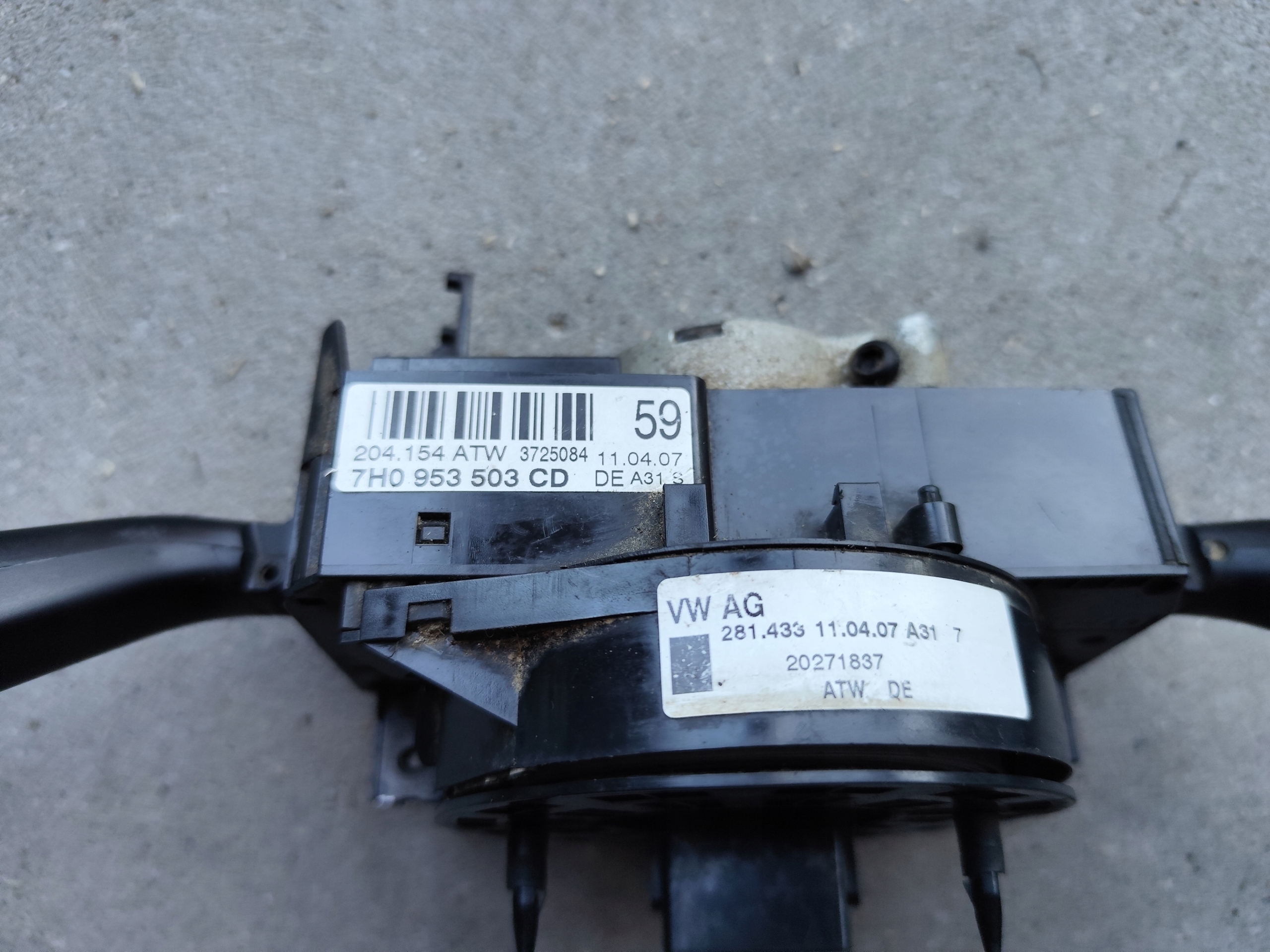 VW T5 control switch Z OBSLUGA of the dial 7H0953503CD