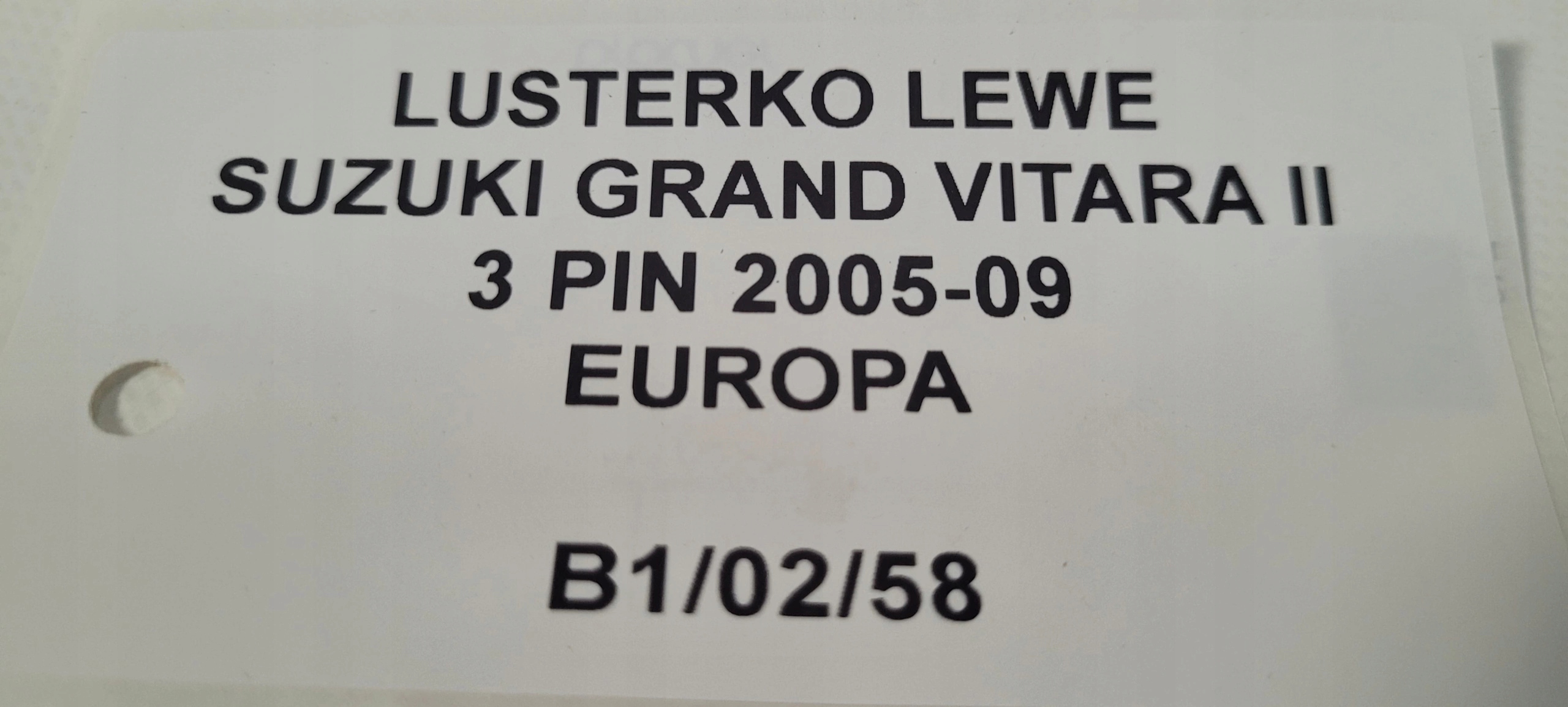 mirror left SUZUKI GRAND VITARA II 3 PIN EUROPA