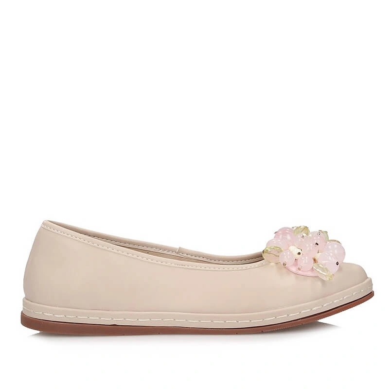 Dámské baleríny Filippo DP7670/26 Be béžové, nazouvací, kožené