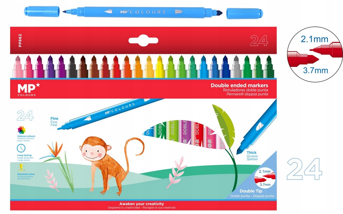 FLAMASTRY DWUSTRONNE 24 KOLORY