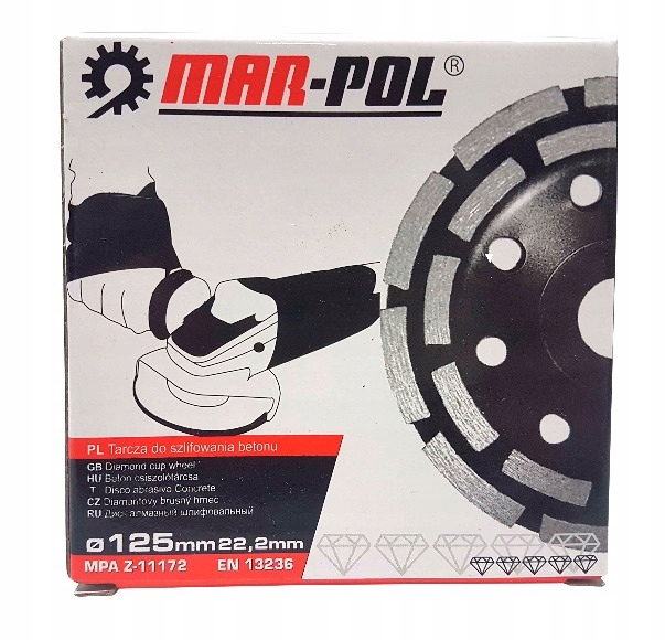 Gyémánt csiszolókorong 125x22,2x5mm szegmentált M08783 Csomagolás állapota eredeti