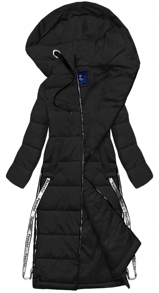 Dlouhá Bunda S Kapucí AG3-3038 Černá XL (42)