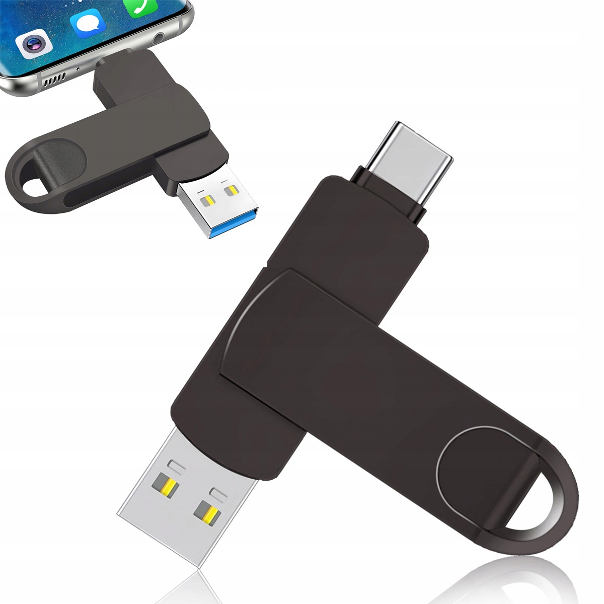 Pamięć flash Usb-c o pojemności 512 Gb, interfejs Usb 3.1, 2 w 1