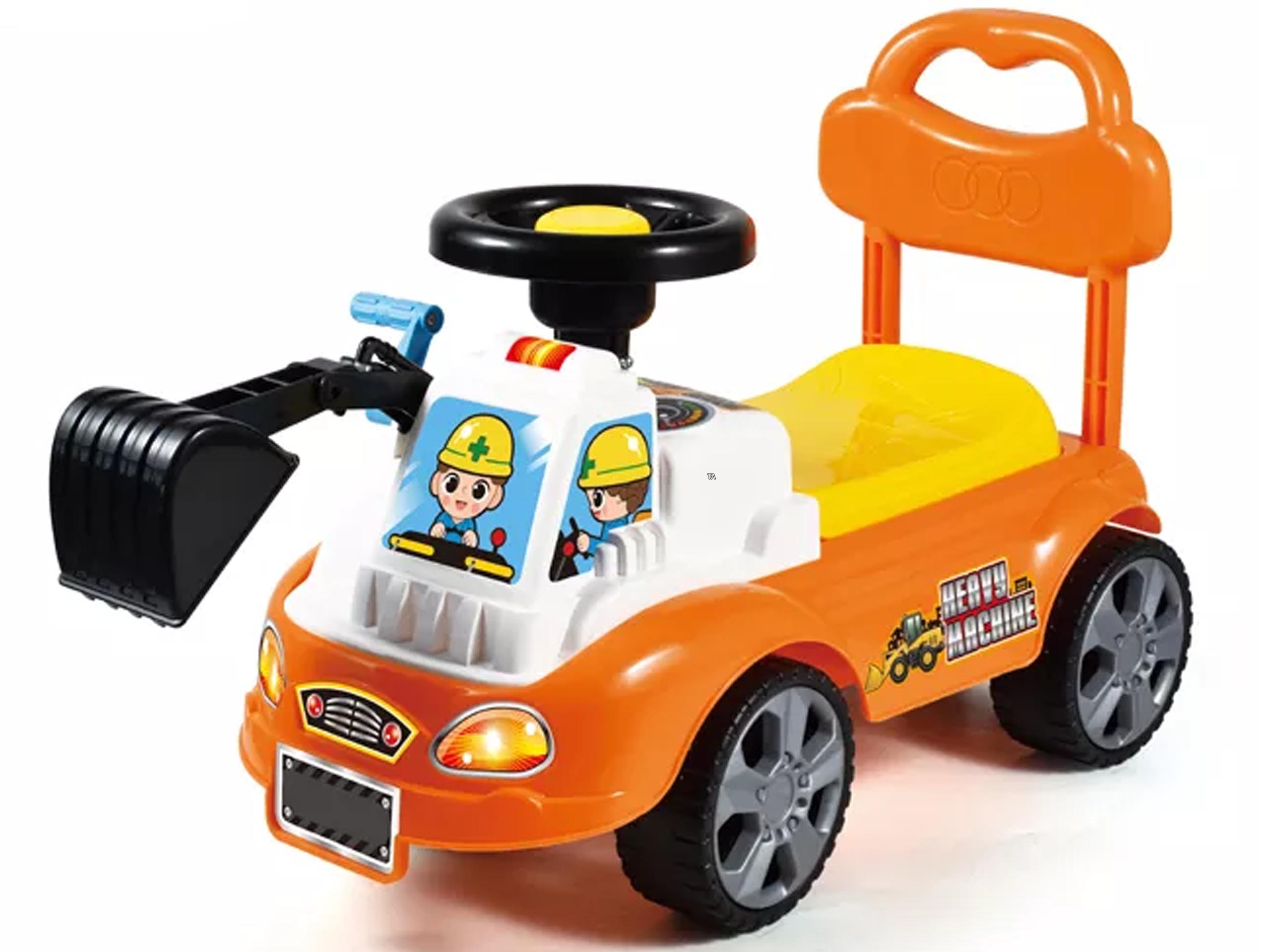 3W1 Jeździk Pchacz Koparka Spychacz Ruchoma Łyżka Spychacz Realistyczny