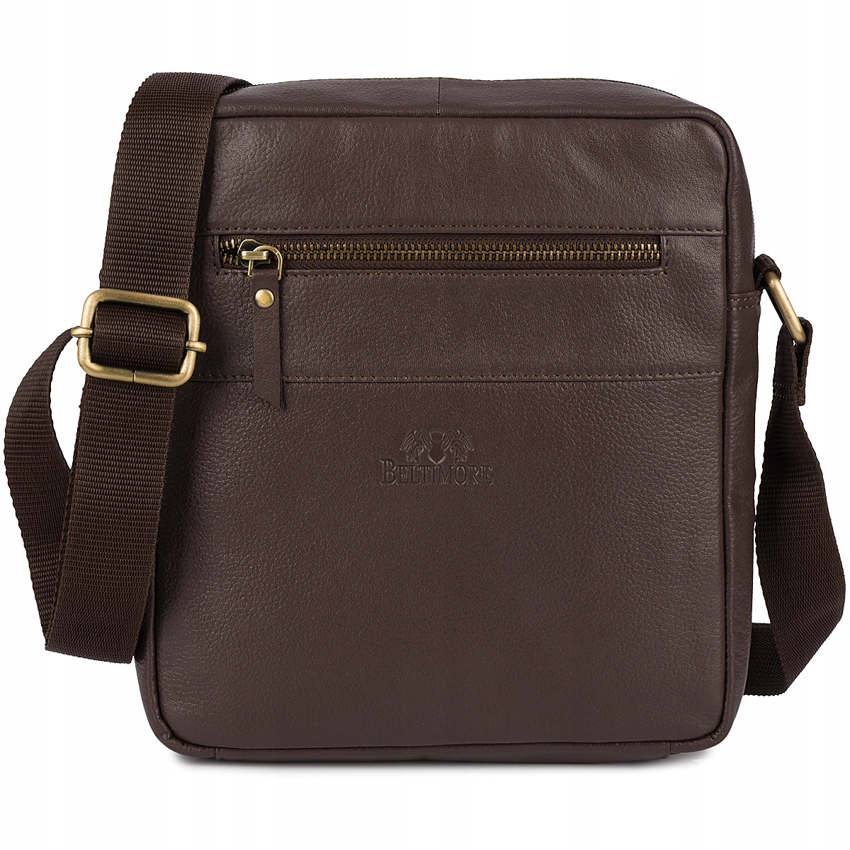 Pánská kožená taška přes rameno kabelka přes rameno sportovní pevná černá Beltimore