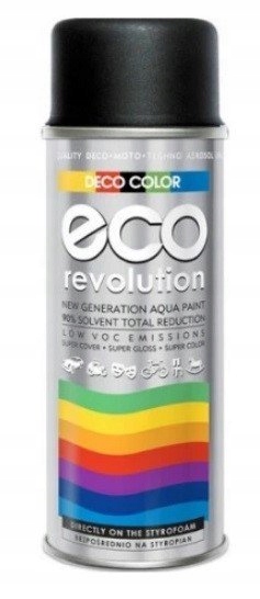 DECO ECO AKRYL WODNY CZARNY MAT 400ML