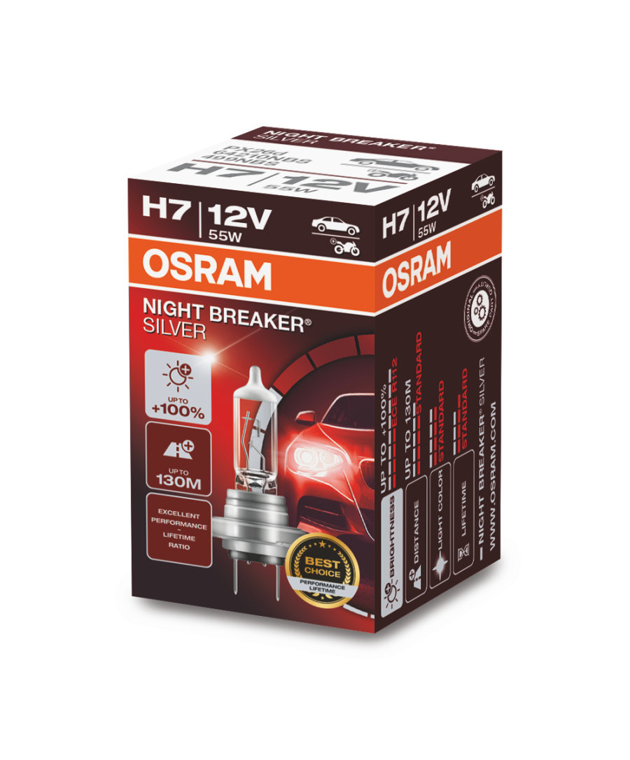 OSRAM żarówka H7 Night Breaker SILVER +100%