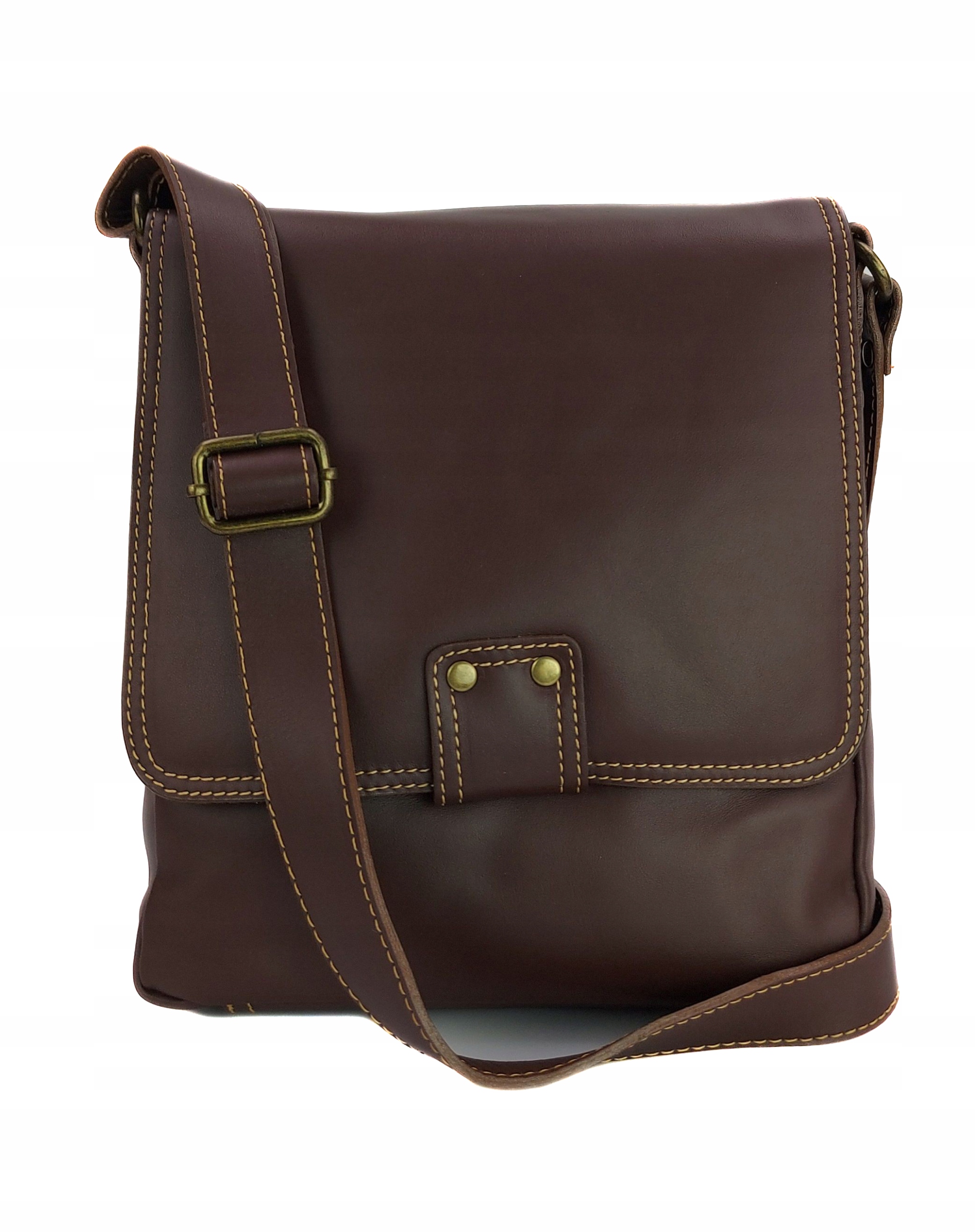 Italská kožená kabelka přes rameno Vera Pelle A5 Bronz