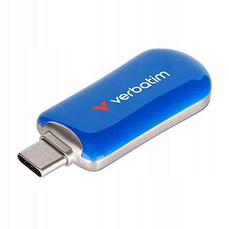 Verbatim Usb flash disk, Usb C, 64GB, Plectra, niebieski, Usb C 30232