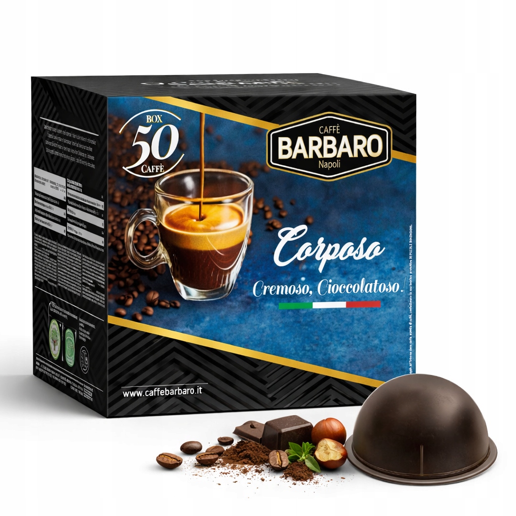 Caffe Barbaro Corposa 50 ks doplňkových kapslí pro Nespresso Vertuo