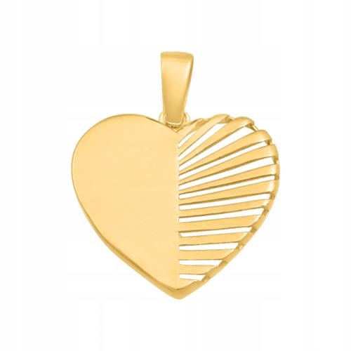 Zlatý Přívěsek 585 srdíčko hladké a lesklé s konkávní zadní stranou
