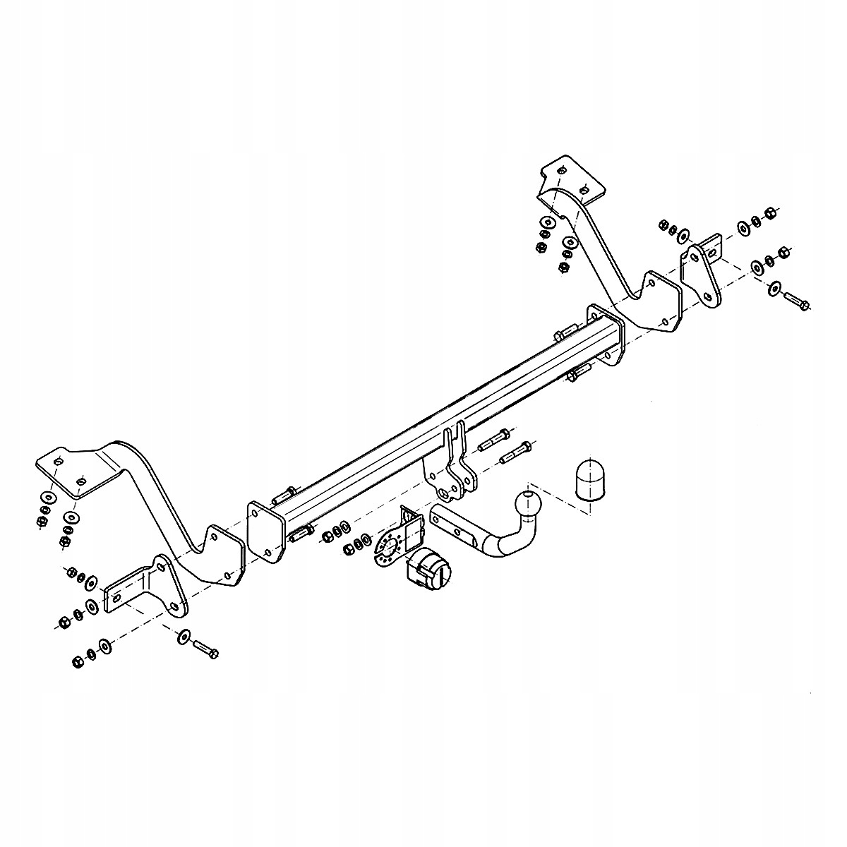 Hak holowniczy Toyota ProAce City Kombivan od 19 MODUŁ 13 PIN GRATIS Nowy Producent Steinhof