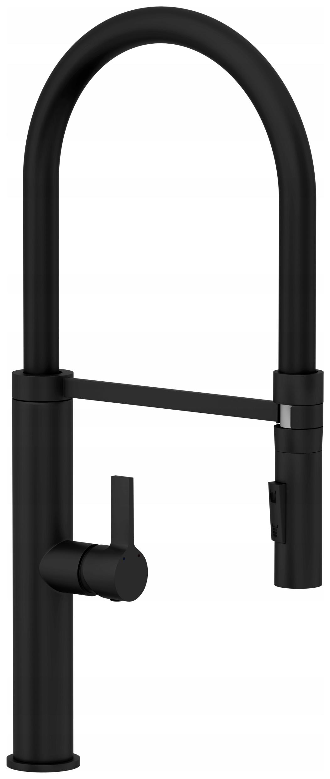 Kuchynská batéria s Výsuvnou Hubicou čierna Granitová kuchynská batéria Stojaca Full