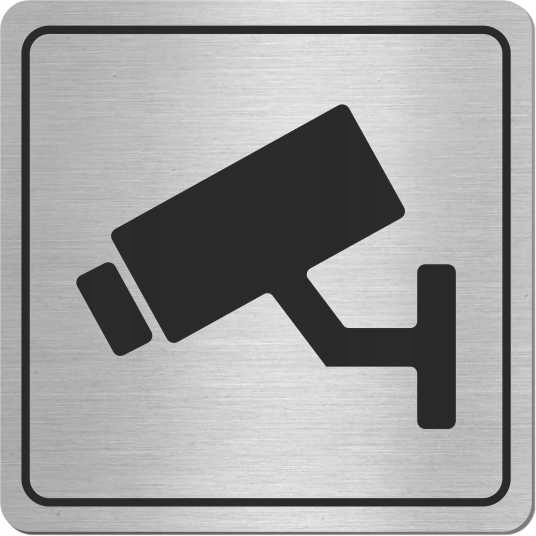 Tabliczka KAMERA / MONITORING inox STAL NIERDZEWNA