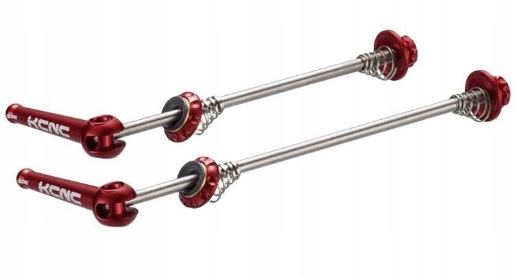 SUPERLEKKI KOMPLET ZACISKÓW KCNC Titanium Ti RED MTB 100/135 44g %%%