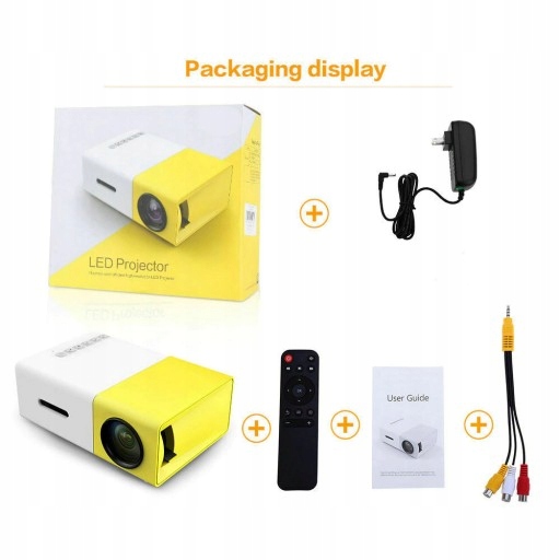 PRZENOŚNY RZUTNIK PODRĘCZNE KINO MINI PROJEKTOR LED FULL HD 1920x1080 USB Kod producenta YG300Pro