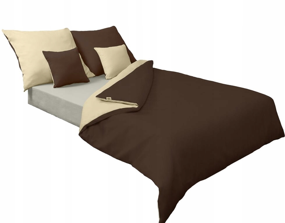 Posteľná Bielizeň Saténová 220x200 Double Face Krém a bronz