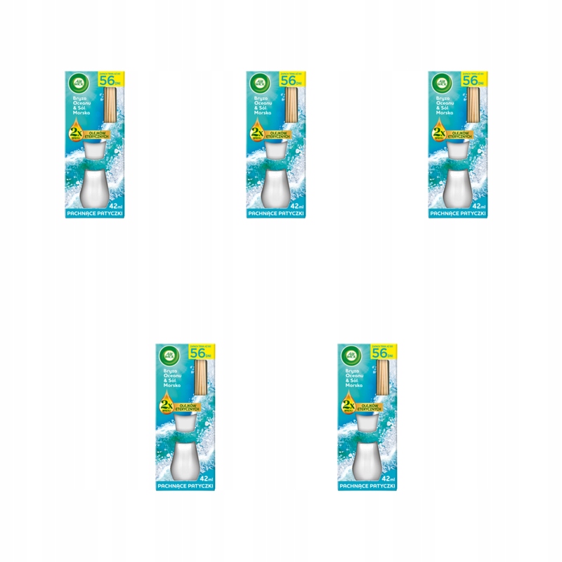 Air Wick Vonné tyčinky Bryza Oceanu a Mořská sůl 42 ml X5