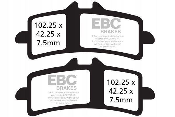 Brzdové doštičky Ebc EPFA447HH Extreme Pro (súprava na 1 kotúč)