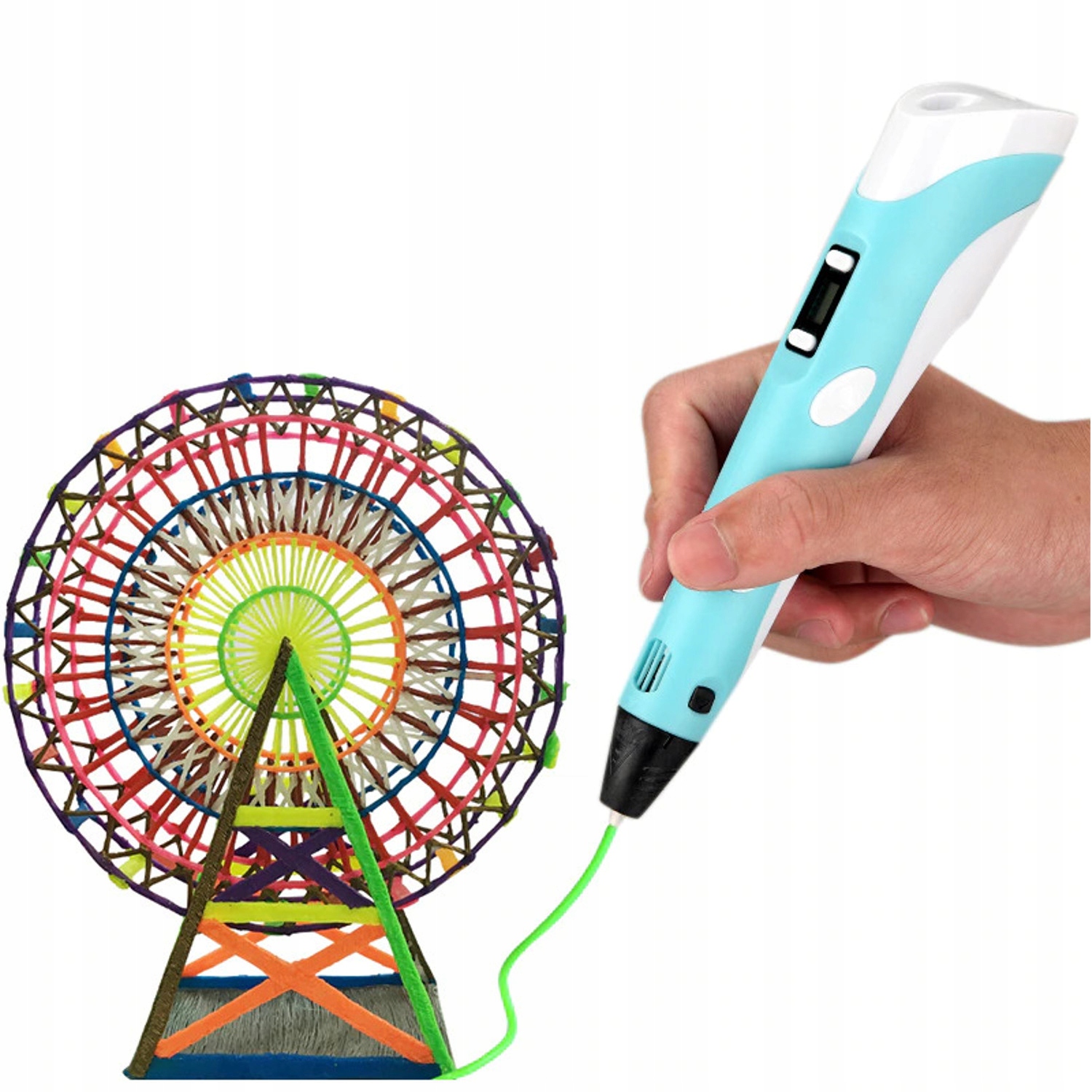 DŁUGOPIS 3D DLA DZIECI DRUKARKA MAGICZNY PEN ZESTAW + WKŁADY PLA 220 METRÓW Model brak