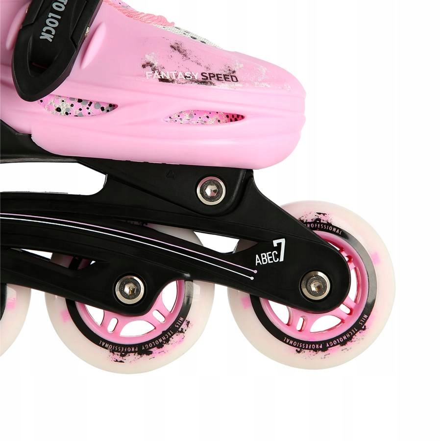 4w1 Łyżworolki Rolki Wrotki Rekreacyjne Z Regulacją Dla Dziewczynki 31-34 Twardość kół 82A