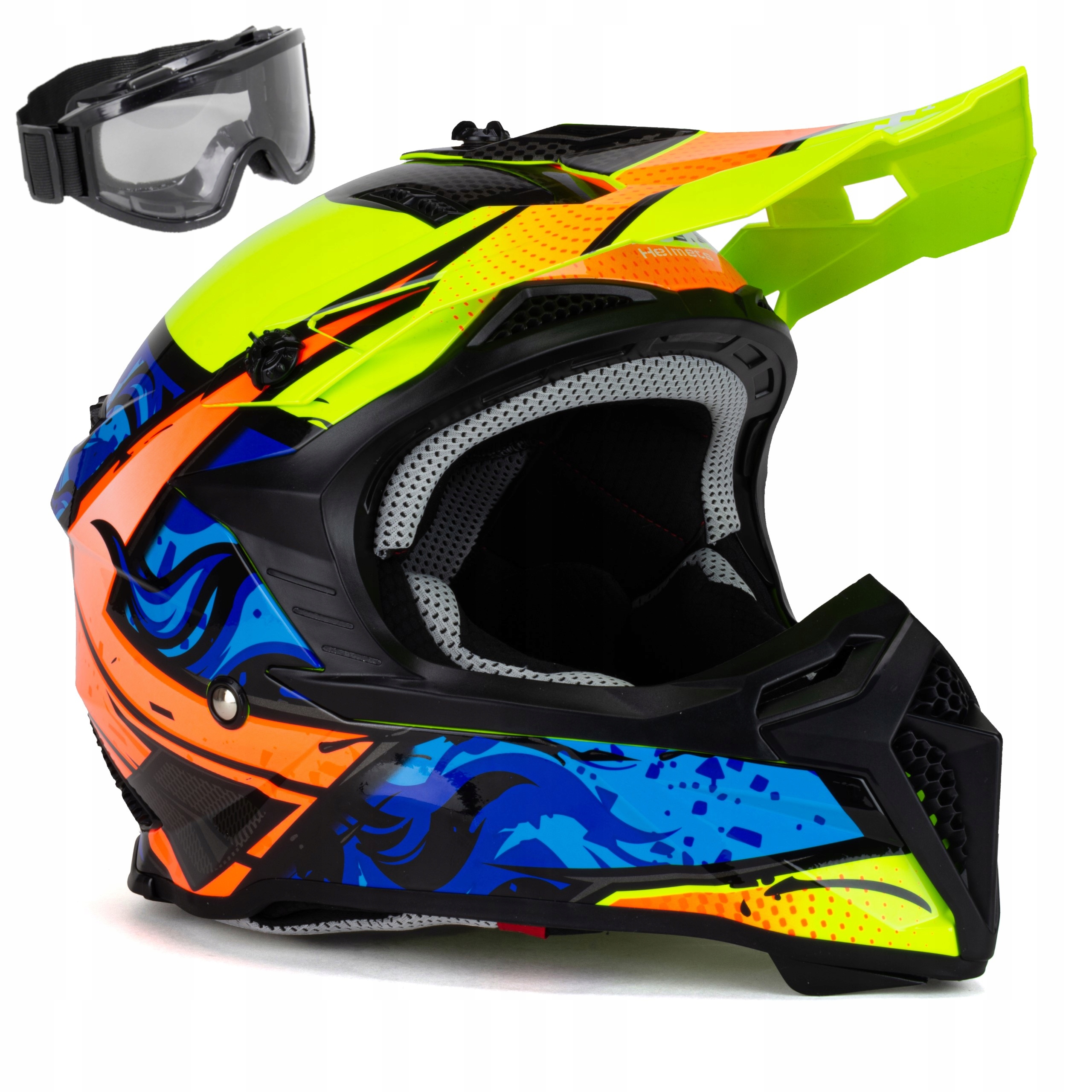 

Horn Kask Motocyklowy Cross 304 Gogle Xs