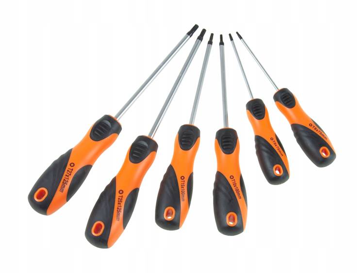

Zestaw Śrubokrętów Wkrętaków Torx 6 Ele. Magnes