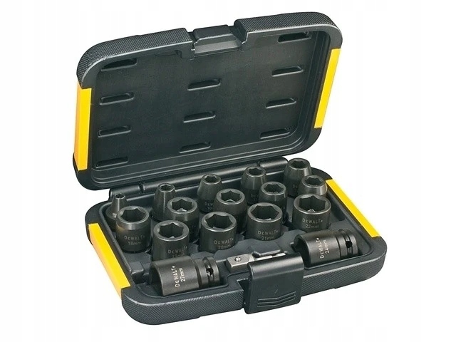 Sada rázových nástavců 6-hranných 1/2" 17 el. DeWALT DT7506