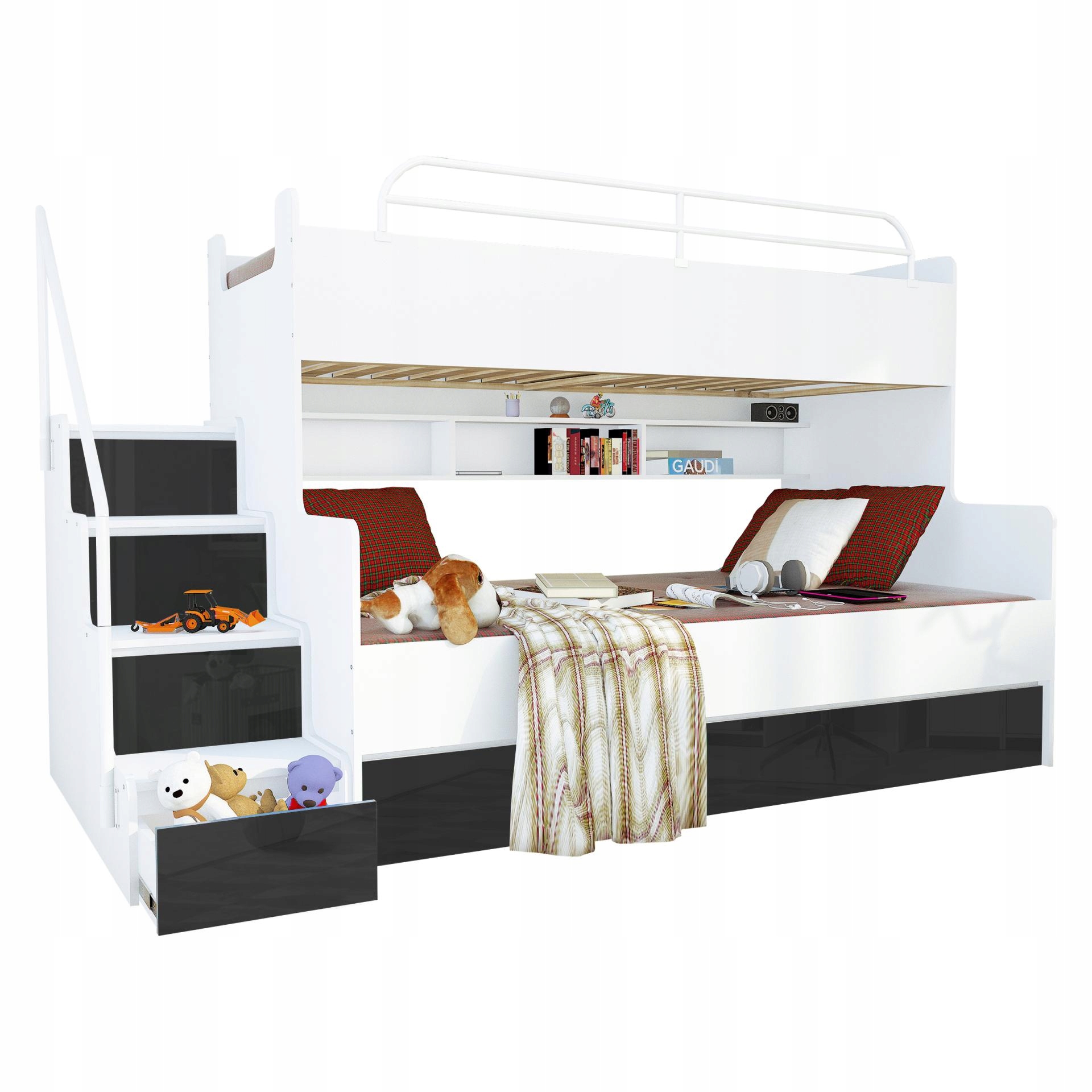 Łóżko piętrowe MAGNUM 3 - MEGAMOCNE + materace