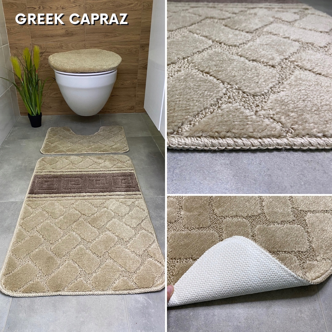 Dywaniki łazienkowe trzyczęściowe podgumowane mix Szerokość produktu 50 cm