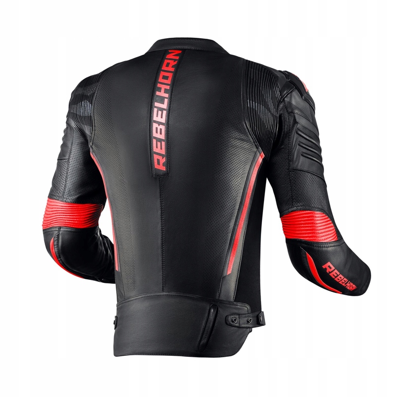 KURTKA SKÓRZANA REBELHORN VANDAL BLACK/FLO RED 44 Rozmiar XL