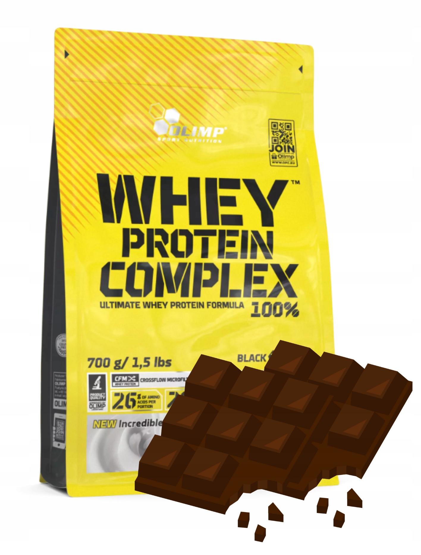 Olimp Whey Protein Complex 100% 700 g Silná Čokoláda Bílkoviny Svalová hmota